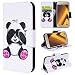 Produktbild SMART LEGEND Lederhülle für Samsung Galaxy A5 2017 Ledertasche Hülle Muster Schutzhülle Premium PU Leder Flip Wallet Case Protective Cover Innere Weiche Silikon Bookcase Handy Tasche Schale mit Kartenfächer Magnetverschluß Standfunktion Etui - Schön Panda
