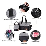 Aosbos Baby Wickeltasche Große Kapazität Kinderwagen Organizer, 37.5 x 17 x 30cm, Schwarz (2-teilige) - 3