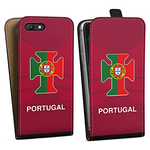 Apple iPhone 7 Tasche Schutz Hülle Walletcase Bookstyle Portugal EM Trikot Fußball Europameisterschaft