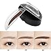 FACPOET Brow Stamp Powder Natural-Looking Willow-leaf Eyebrows Enhancer Delicate Shape Eye Makeup Stencil Kit in Seconds (03-#)