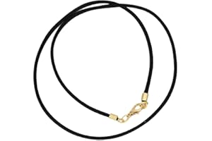 GLASS OF VENICE Black Satin Silk Cord Necklace for Pendant with Gold Or Silver Clasp - Silk Cord for Jewelry