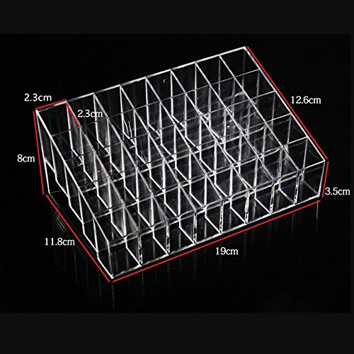 mobengo 40 Stand Clear Kosmetische Make-up-Organizer aus Acryl transparent für Lippenstift, Bürsten, Flaschen, und mehr klar Fall Display Rack Halter - 3