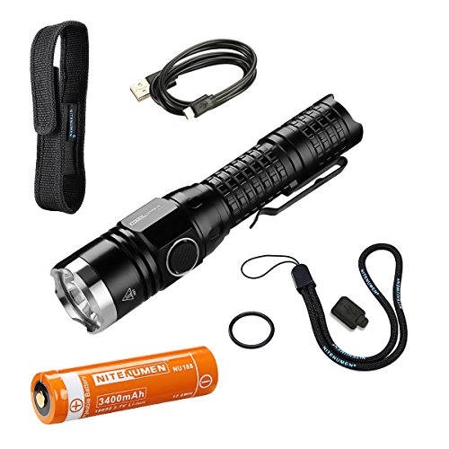 Das Set für USB aufladbare taktische Taschenlampe,Cree XP-L V5 LED 1060 Lumen USB nachladbare taktische Taschenlampe:Leistungsfähige helle super helle wasserdichte Fackel,18650 nachladbare Li-Ionbatterie-Nitenumen TP22