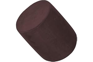 RTSFKFS Kleine Elastische Rundhülle für Ottoman-Hocker, Samt-Fußhocker-Schutz, Individuell Gestaltbar für Modernes Wohnen(Rötlichbraun,D 30xH 23cm)