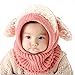 Ukamshop(TM)Winter Baby Kids Girls Boys Warm Woolen Coif Hood Scarf Caps Hats (Pink)