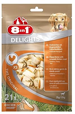 8 in 1 Delights XS - Os à Mâcher pour Chien de Petite Taille - 21 pièces