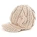 Produktbild nalmatoionme beige einfach Mädchen Slouchy Crochet Knit Mütze Rippe, hat Cap Zubehör Geschenk