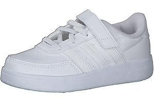 adidas Breaknet Lifestyle Court Elastic Lace and Top Strap Shoes, Zapatillas de Tenis, Cloud White/Cloud White/Grey One, 30 EU