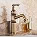 Produktbild Gyps Faucet Waschtisch-Einhebelmischer Waschtischarmatur Badarmatur Antike Wasserhahn Becken aus Bronze - Weite Grüne Retro heiss & Kalt Wasserhahn Einloch Waschbecken WasserhahnMischbatterie Wasc