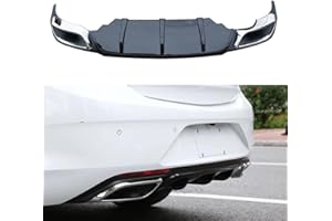 VeroCh Divisor del difusor de los alerón Trasero faldones Traseros Coche, para Opel Insignia 2017-2019 el Labio Posterior Estilo Parachoques,A/Black