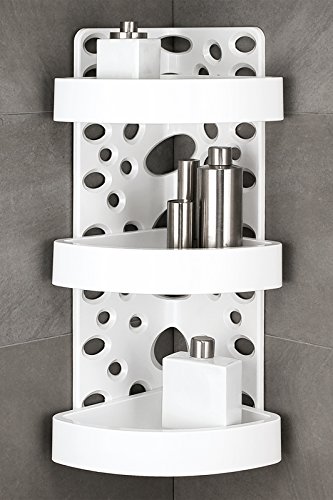 Duschregal Duschablage Badregal Eckregal weiss mit 3 Fächer 591/10