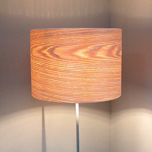 Woody echt Holz (Weide) Furnier Lampenschirm für Tischleuchten und Hängeleuchten H:22 cm (D:30cm) für E27 - 2