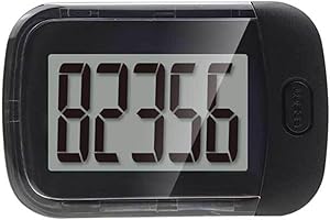 DINGBLUE Step Counter Pedometer for Walking, Waterproof Pedometer with Clip and Lanyard, Simple Step Counter for Walking with Larger Monitor, Pedometers Step Monitor for Seniors Kids