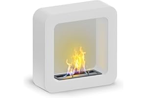 FRANKYSTAR Nefertiti - Chimenea de bioetanol para empotrar o apoyar independiente, 48 x 48 cm