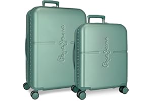Pepe Jeans Highlight, Maleta de Cabina, Equipaje, Interior con Dos Compartimentos, Fabricada en ABS Material Resistente y Ligero, 4 Ruedas giratorias, Cierre TSA Integrado Puerto USB Integrado