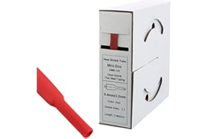 Offgridtec Tuyau thermorétractable Rouge 6,4 mm x 3,2 mm 5 m