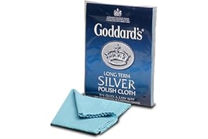 TSA LIMITED Goddard's Cotton Silver Polishing Cloth for Cleaning Silver Jewelry, Gold, Dinnerware, Silverware, Antiques, Helps Shine, Protect & Clean