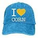 Produktbild errterfte Men and Women I Love Corn 1 Vintage Jeans Baseball Cap Royalblue Personalized Hat Comfortable Adjustable