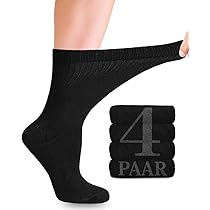 ZFSOCK Bambus Diabetikersocken Ohne Gummi - Kniestrümpfe Mit Plüschsohle Für Senioren