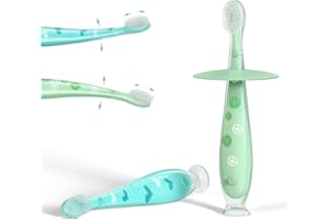 KISDREAM Baby Zahnbürste; Baby Toothbrush 2 Monate - 5 Jahre 2 Stücke Silikone Zahnpflege Zahnbürste Mundpflege Putztrainer Superweiche und Zahnfleischmassage