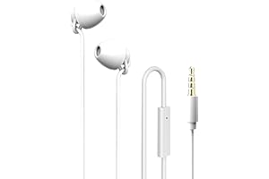 Ururtm Sleeping Headphones Earphones, Soft Comfortable Silicone Noise Isolating Earbuds with Mic Earplugs for Nighttime, Insomnia, Travel, Sport, Meditation & Relaxation (White)