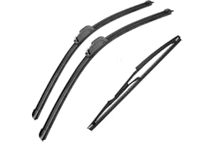 JCAKES Tergicristalli Per Fiat Panda 169 2003-2012 Tergicristallo Anteriore Posteriore Parabrezza Accessori Per Finestre 3 Pezzi