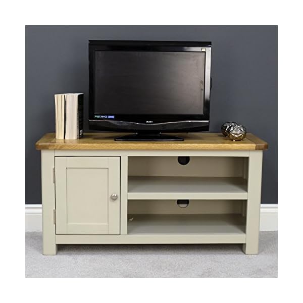 Aspen Painted Oak Sage Grey Small TV Plasma DVD Video Stand/TV Cabinet Unit/Assembled - Image 8