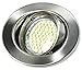 Produktbild 3er Set 230Volt LED SMD Einbaustrahler Alva. Spot in Farbe: Edelstahl gebürstet inkl. GU10 60er SMD Leuchtmittel Lichtfarbe: Kaltweiß 6000K + Fassung 3Watt = 25Watt .Downlights