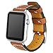 Produktbild Armband für Apple Watch, AISPORTS iWatch, 38 mm, Leder Smart Watch, Ersatzarmband mit Edelstahl-Schnalle, Schließe, Armband für 38 mm Apple Watch Serie 3/2/1 Sport Edition 42 mm braun