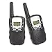 Produktbild 2 X Funkgerät Walkie Talkie Handfunkgerät von Outry, 3KM Reichweite 8 Kanäle VOX Taschenlampe lange Standby Scan Funktion Batteriestatusanzeige Gürtelclip mit LCD Display Stabil und Praktische Walki Talki für Kinder Schwarz