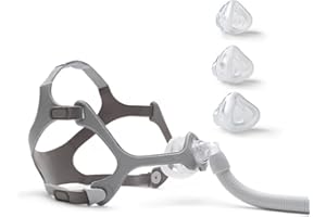 Gbbazu Nasenrahmen-Montage für Wisp, Upgrade Nasenmasken-Rahmen mit Kopfbedeckung, Silikon Soft Sealing Nasenmaske Ersatz für Wisp mit Kopfbedeckung, Stoffrahmen, 3-Größen-Kissen und kurzen Schlauch