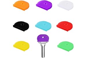 FYACCD 8 Pcs Chiave cap Set, Colorati Chiave cap, Flessibile Chiave Cover, Demi-cercle Chiave cap, per Facile Identificazione Chiave di Porta- 8 Colori