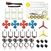Price comparison product image WOSKY 6 Set DC Motors Kit, Mini Electric Hobby Motor 3V -12V 25000 RPM Strong Magnetic with 86Pcs Plastic Gears, 9V Battery Clip Connector,Boat Rocker Switch,Shaft Propeller for DIY Science Projects