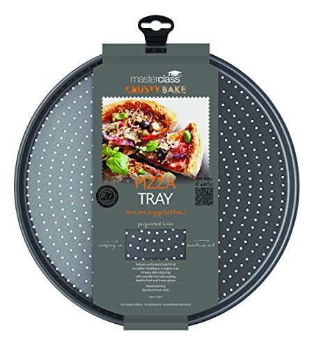 Master Class Crusty Bake Pizza-Backblech, antihaftbeschichtet, Grau - 2