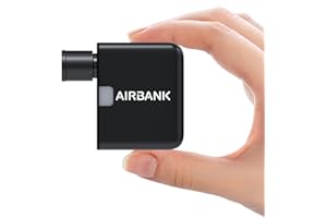 AIRBANK Mini Electric Bike Pump POCKET, Cordless Bicycle Tyre Pump 100PSI for Both Schrader & Presta
