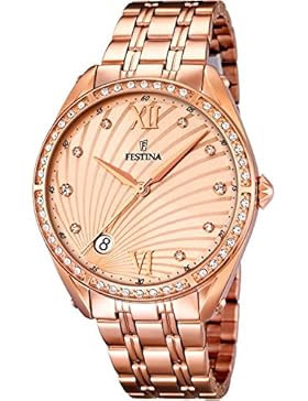 Festina Damen-Armbanduhr Klassik Mademoiselle Analog Quarz Edelstahl F16896/2