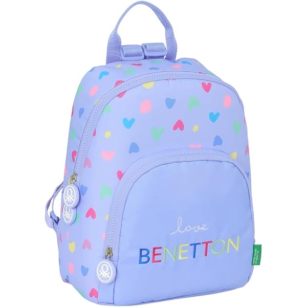 Safta Benetton Federmäppchen – Lila, Mit Reißverschluss, 21x7x8 Cm