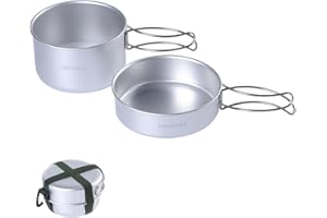 Fire-Maple Frost Mini Set di Cucina da Campeggio Ultralight – Pentola e Padella Compatte in Alluminio per Backpacking e Escursionismo – Design Impilabile Leggero, Compatibile con Cartucce Gas