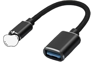 JIEYUCHU Adaptador de LightN-ing a USB para iPhone, Cable Adaptador OTG de USB 3.0 para Conectar Cámara, Compatible con Lector de Tarjetas, Teclado, Ratón, Unidad Flash USB