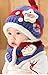 4 Migo Fashion Boys Wool Hat/Scarf Set Knitted Plush Hat Scarf (Blue)