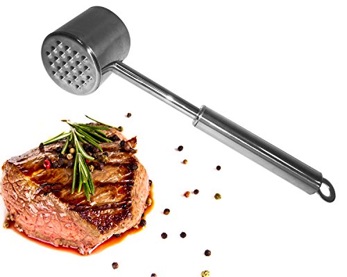 Vox Fleischhammer Fleischklopfer Edelstahl Guter Küchenhelfer Werkzeug Steakhammer Schnitzelklopfer zwei Bearbeitungsflächen