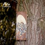 Gardigo Vogelfuttersäule Futterstation für Vogelfutter aus Holz natürlicher Futterspender - 3