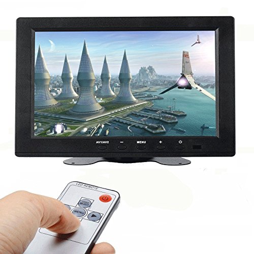 ATian - Monitor de 8 pulgadas TFT LCD a color, para vídeo con entrada VGA y entrada BNC AV HDMI con mando a distancia para PC, CCTV, Home Security (soporte similar a un pantalla de ordenador)