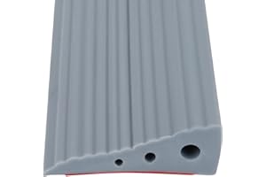 MENAYODA Rampa de umbral de puerta, portátil de gel de sílice, rampa para sillas de ruedas, autoadhesiva, antideslizante, rampa de movilidad para puertas, peldaños, escalones (estilo 1, gris)