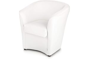 LIBEROSHOPPING.eu - LA TUA CASA IN UN CLIK Schlafzimmer Sessel aus Valentina Öko-Leder mit hoher Qualität gepolstert (Weiß)