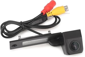 ERISIN Rückfahrkamera AHD 1080P HD Weitwinkel 150° mit dynamischen Hilfslinien, IP68 wasserdicht, Kennzeichenbeleuchtung Ersatz, kompatibel mit VW Passat Golf Touran Tiguan Touareg, Seat, Skoda, Porsche