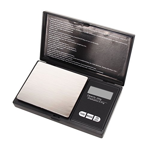 Demiawaking Neue 200g x 0,01g Mini Digitale Schmuck Tasche Waage Gold Balance Gewicht Waage Gramm