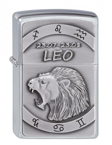 Preisvergleich Produktbild Zippo 2002076 Leo Emblem Feuerzeug, Messing