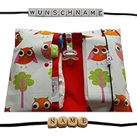 Windeltasche XXL Eulen mit Namen