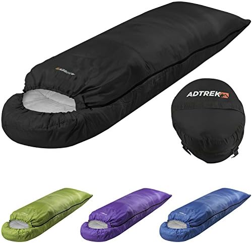 Adtrek Black Hood 400 3-4 Season Single Envelope/Rectangle Camping Sleeping Bag